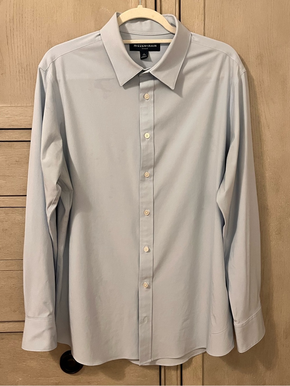 Mizzen+Main Pale Blue Long-Sleeve Dress Shirt